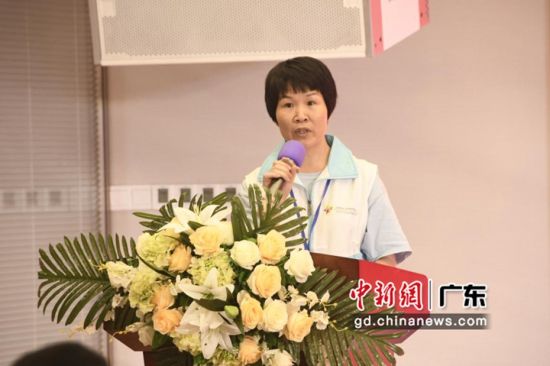 中华儿慈会彩云助苗友益爱心专项基金主任黄海丽致辞。(主办方供图) 